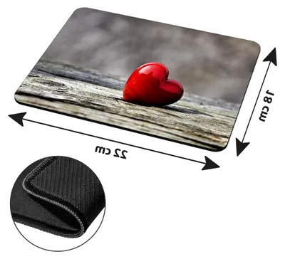 Produktbild von Mauspad für Gaming und Büro - 220 x 180 mm - mit genähten Kanten und rutschfester Unterseite