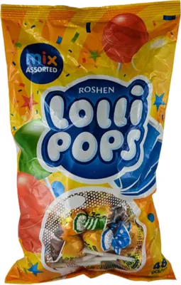 Produktbild von Roshen Lollipops mit Cocktail Geschmack Lutschbonbons am Siel 48 Lollies