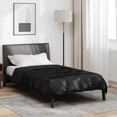Produktbild von PUEAZU Sommerdecke Schwarz 140 x 220 cm Satin und Mikrofaser - Bettdecken &31144