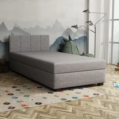 Obrázek produktu pro Jednolůžková postel 90x195 NAYLA 2 - šedá