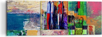 Produktbild von Bild auf Leinwand - Leinwandbild - Abstraktion modern - 120x40cm - Wand Bild - Wanddeko - Leinwanddruck - Bilder - Kunstdruck - Wanddekoration - Leinwand bilder - Wandkunst - CA120x40-3670
