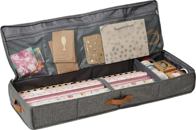 Produktbild von Geschenkpapier Organizer - Grau - 90 x 30 x 12 cm - Hochwertige Aufbewahrung