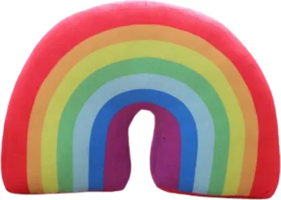 Produktbild von Regenbogenkissen weiche Texturraum Nachbildung farbgefüllte Regenbogen u formen Kinderkissen für Zuhause-Mehrfarbig