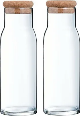 Zdjęcie produktu dla Karafka Luminarc Funambule 1 litr z korkiem - 2 sztuki