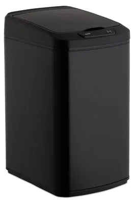 Produktbild von Sensor-Mülleimer 12 Liter – Eckiger Mülleimer mit Deckel und Inneneimer – Für Küche und Badezimmer – Automatisch – Schwarz