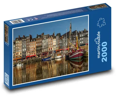 Obrázek produktu pro Puzzle 2000 Přístavní město Honfleur ve Francii - martinpuzzle