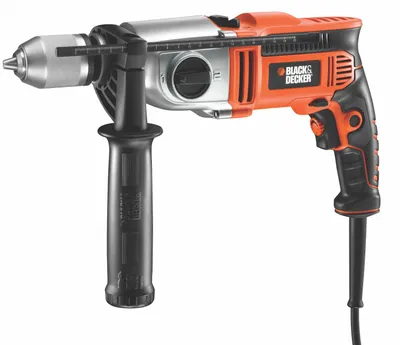 Produktbild von Black & Decker KR911K-QS, Handbohrmaschine, Ohne Schlüssel, Grau, Orange, 1,3 cm, 5 cm, 1,3 cm