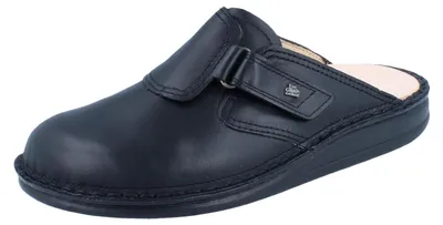 Productafbeelding van Finn Comfort, Venetië, Uni, dames/heren, slipper, zwart, leer, NIEUW - Dameschoenen, slipper/zehentrenner, zwart, leer (bosco)