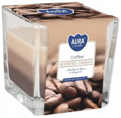 Produktbild von Aura Duftkerze im Glas Kaffee mit 2 Dochten