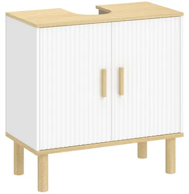 Produktbild von Unterschrank mit verstellbarem Einlegeboden, ohne S?ule, mit geriffelten Tš¹ren, 60 x 30 x 61 cm, wei?