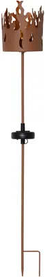Image de Star Trading 482-17, lampe à flamme, noir, couleur rouille, jardin, 1 ampoule, LED, 0,062 W