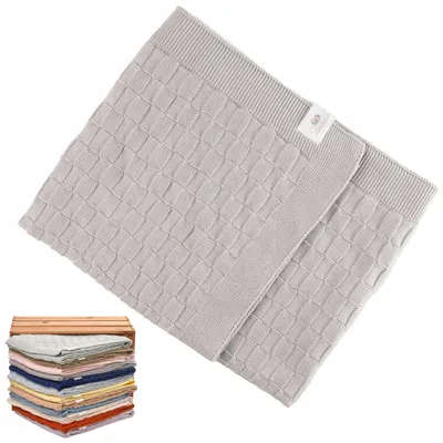Produktbild von Snuglytots Premium Babydecke Grau 100% Baumwolle 90x100