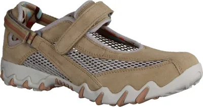 Obrázek produktu pro Allrounder By Mephisto Niro leather/textile, beige dámské baleríny s vyjímatelnou stélkou - dámská nazouvací obuv / trotteur, béžová, kůže/textil (síťovina)