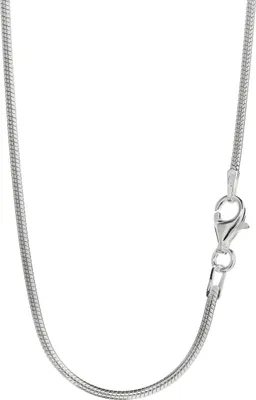 Produktbild von Halskette 65cm Schlangenkette rund 925 Silber Collier 1,7mm breite Silberkette