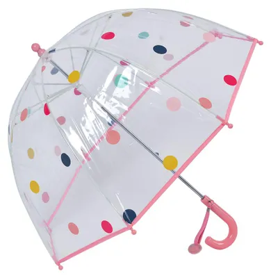 Produktbild von Clayre & Eef Kinderregenschirm Ø 65x65 cm Rosa Kunststoff Punkte