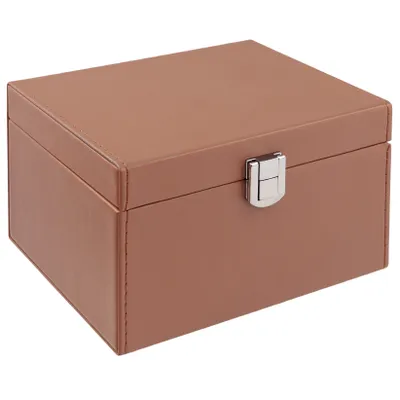 Produktbild von Keyless Go Schutz Autoschlüssel Faraday Box Schwarz Gross RFID Diebstahlschutz Braune Box mit Silbernem Verschluss / KORUMA®