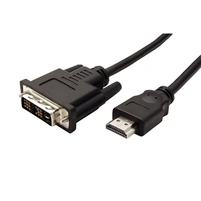 Produktbild von ROLINE Kabel DVI (18+1) ST - HDMI ST, schwarz, 3 m