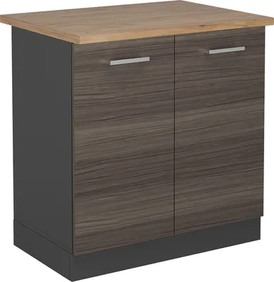 Produktbild von Spülenunterschrank Vicco R-Line Edelgrau 80 cm , AP Eiche, Model 53957
