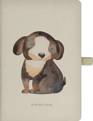 Produktbild von Mr. & Mrs. Panda Tagebuch Hund Entspannen - Transparent - Geschenk, Kladde, Journal, Adressbuch, Entspannt, A5 Notizheft, notizbuch, Sprüche, Süß, Flauschig, Liebe