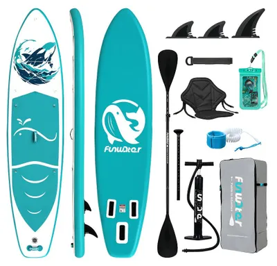Image de Planche de paddleboard - Planche SUP - Stand-up paddle - Planche gonflable - Planche pour paddle - Dimensions : 350 x 84 x 15 cm - PVC de haute qualité