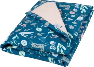 Immagine prodotto di Coperta per neonati in cotone Prestige reversibile 75x100 blu