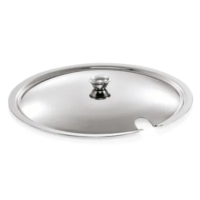 Zdjęcie produktu dla Pokrywka do wazy na zupę z wycięciem na łyżkę, Ø 22 cm, stal nierdzewna, srebrna