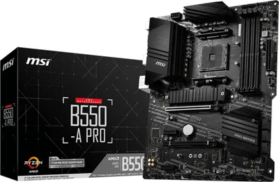 Produktbild von MSI B550-A PRO - Motherboard - ATX - Socket AM4 - AMD B550 Chipsatz - USB-C Gen2, USB-C Gen1, USB 3.2 Gen 1, USB 3.2 Gen 2 - Gigabit LAN - Onboard-Grafik (CPU erforderlich)