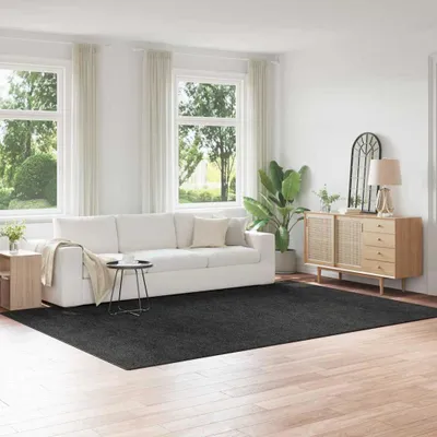 Obrázek produktu pro Protiskluzový koberec shaggy tmavě šedý 240 x 340 cm PP