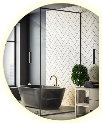 Produktbild von LED Wandspiegel - Modernes Design - Boho - Glamour - Für Wohnzimmer Badezimmer - 84 cm x 100 cm - Neutralweiß (4000K)