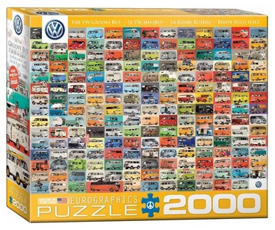 Image de Eurographics Puzzle Volkswagon Groovy Bus Collage 2000 pieces