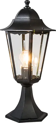 Produktbild von Klassischer Outdoor Laternensockel Schwarz 48 cm IP44 New Orleans