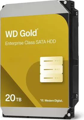 Produktbild von Western Digital 20TB HDD 7200rpm 291MiB/s Gold WD203KRYZ + Professional Reliability