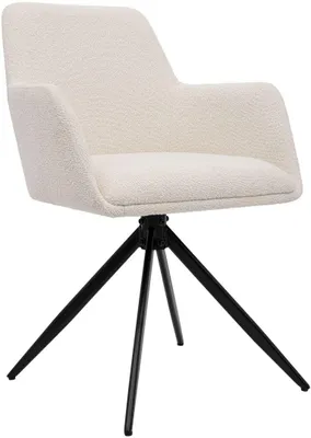 Immagine prodotto di Sgabello da bar Olema in tessuto teddy color crema