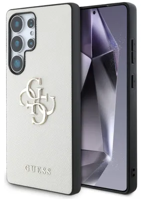 Produktbild von Guess Grained Big 4G Logo Small Classic Logo - Hülle für Samsung Galaxy S25 Ultra (beige)