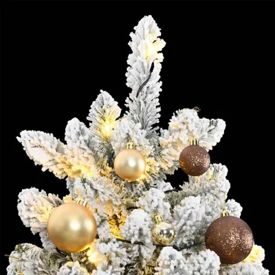 Produktbild von vidaXL Künstlicher Weihnachtsbaum Klappbar 300 LEDs & Kugeln 210 cm