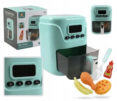 Produktbild von Kinder Heißluftfritteuse Spielzeug Set mit Digitalanzeige - Interaktiver Kochspaß für Profis