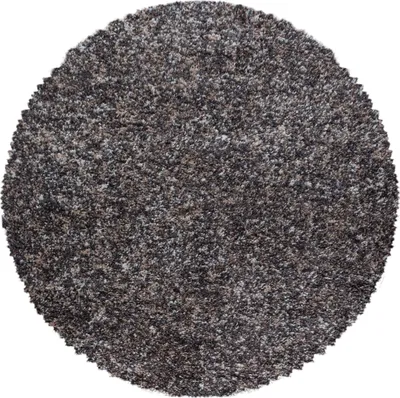 Produktbild von Teppium Shaggy Teppich Wohnzimmer Hochflor Teppich Einfarbig Meliert Design Flauschig Weich, Grösse: 120 cm Rund