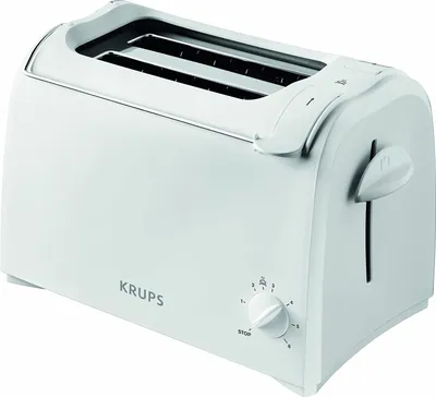 Produktbild von Krups Proaroma Weiß, 2 Scheibe(n), Weiß, Drehregler, 850 W, 850 W, 850 W