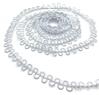 Elastisches Knopflochband 4,5 m, weiß, Polyester