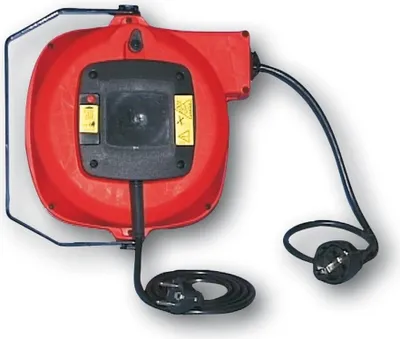 Produktbild von GIFAS Kabelaufroller JUNIOR, 230V, 2000W, 10m, 3x1,5 mm², Schuko Stecker und Kupplung, 1 Stk.