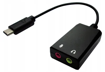 Obrázek produktu pro VALUE 12.99.3213, USB Type C, 2 x 3,5, 0,13 m, Černá