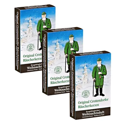Zdjęcie produktu dla Original Crottendorfer - Zestaw 3 kadzidełek stożkowych - zapach świąteczny