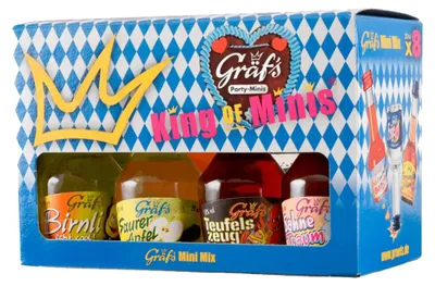Image de Gräfs Mini Party Mix au design bavarois 8 bouteilles à 20ml