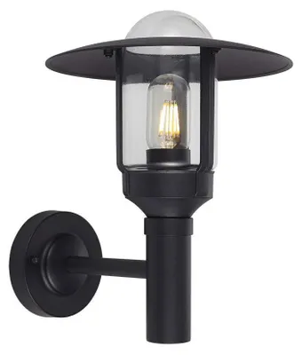 Produktbild von Außenbeleuchtung - E27 Wandleuchten - IP44 - Mattschwarzes Gehäuse