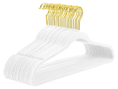 Productafbeelding van MIZGI Hoogwaardige fluwelen kledinghangers, 50 stuks, duurzaam, antislip, slank