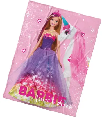 Imagen del producto de Manta infantil Barbie y el Unicornio Mágico, 130x170 cm