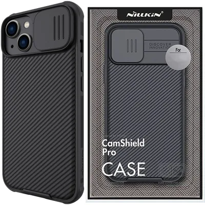 Produktbild von Nillkin CamShield Pro Magnetic Case iPhone 14 Plus Kameraabdeckung Schwarz (mit MagSafe)