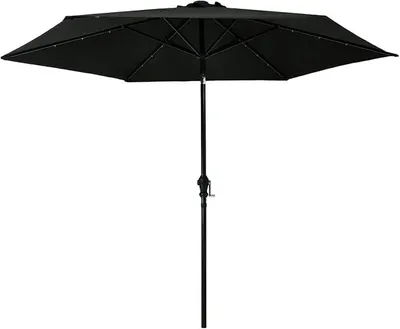 Imagen del producto de Parasol Silecomplaza con iluminación solar LED, ideal para jardín, playa, mercado, balcón, pérgola o terraza. Diámetro: 300 cm. Color: