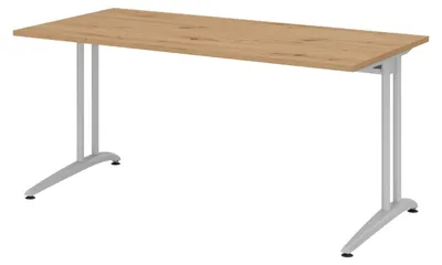 Zdjęcie produktu dla Biurko bümö seria B – wymiary: 160 x 80 cm, wykończenie: dąb sękaty