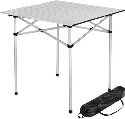 Produktbild von Famanu Klapptisch Aluminium für Camping und Picknick - Platzsparend und Leicht (70 x 70 cm)